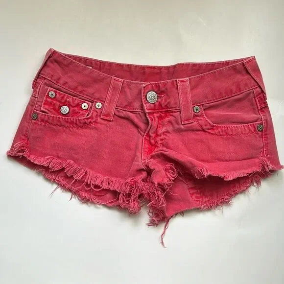 Red true religion shorts womens new arrivals